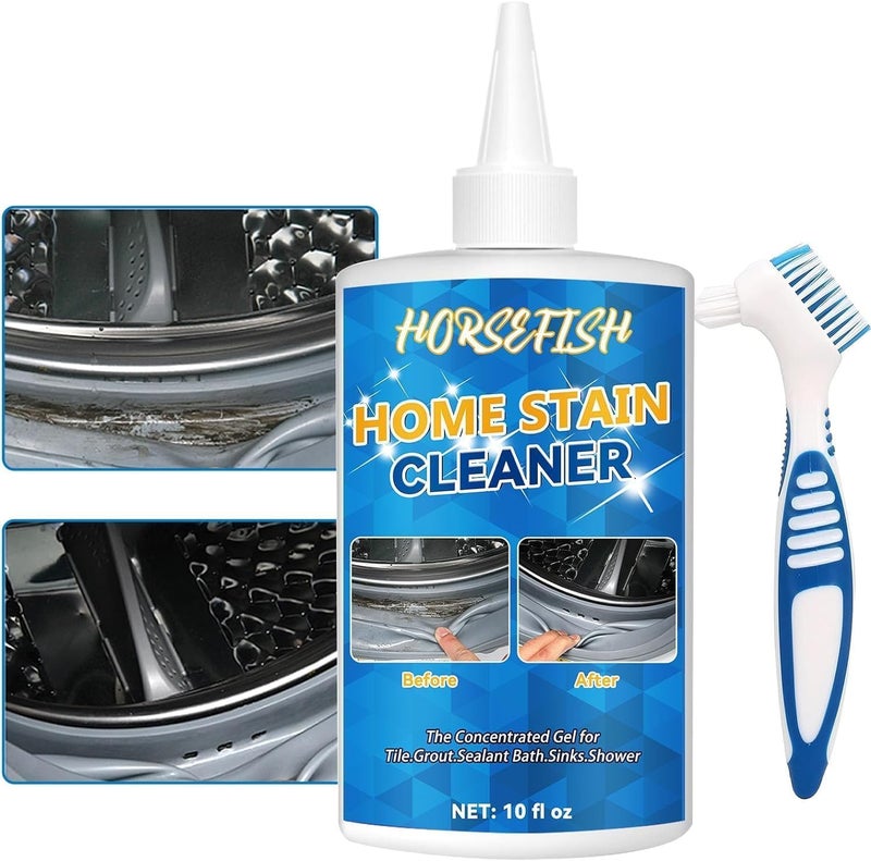 HORSEFISH TOOL Washing Machine Cleaner, 10 Fl Oz Household Home Remover Gel for Washing Machine, Refrigerator Strips, Cleaner For Tiles Grout Sealant Bathroom Cleaning Home Kitchen Sinks Cleaning Grout Cleaner - Image 1